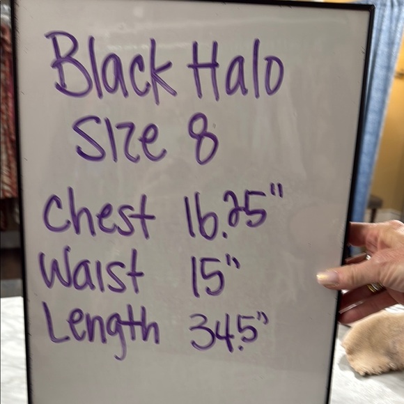 Black Halo Signature Jackie O Sheath Dress in Gray and White Size 8 - Picture 2 of 9